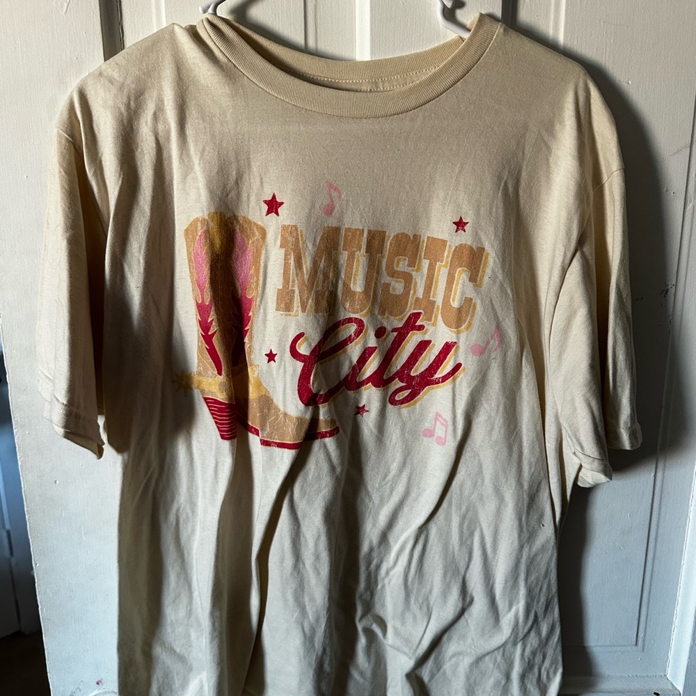 Music City Cream Short Sleeve Tee